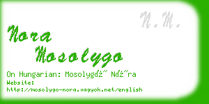 nora mosolygo business card